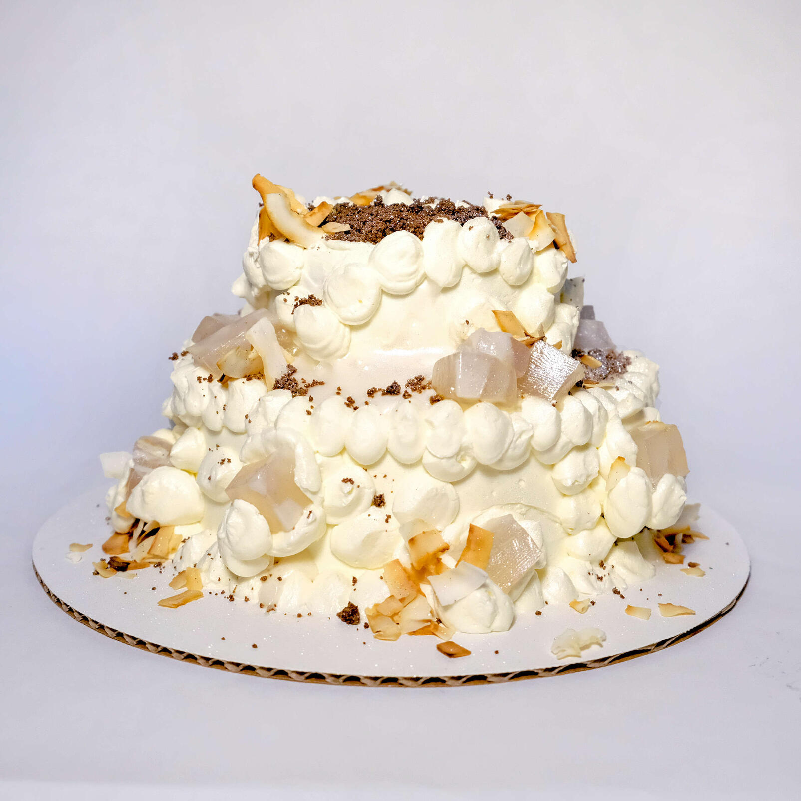Coconut Cake: Haupia Filling, Coconut Buttercream, Young Coconut Jellies, Latik, Toasted Coconut [October, 2023]